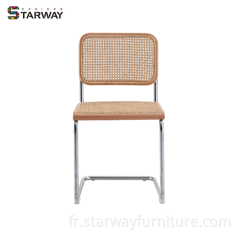 Bent Steel Rattan Chair